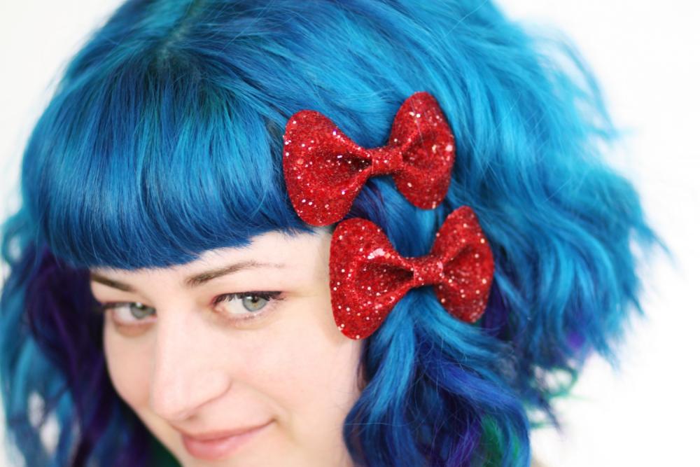 red sequin hair accessories